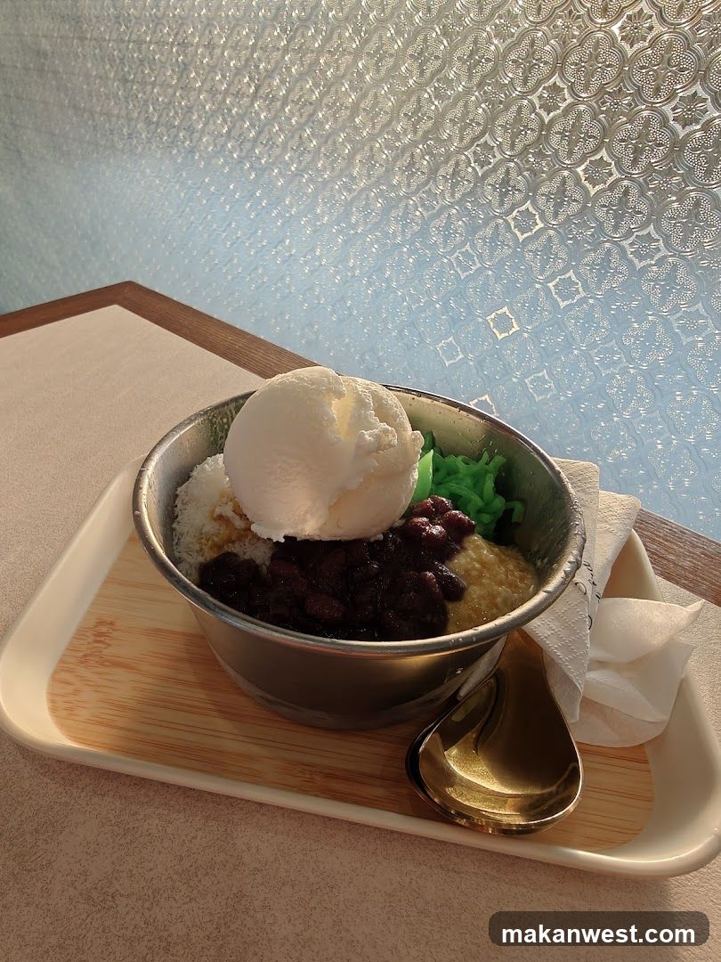 Dessert Bowl with Ice Cream and Red Beans