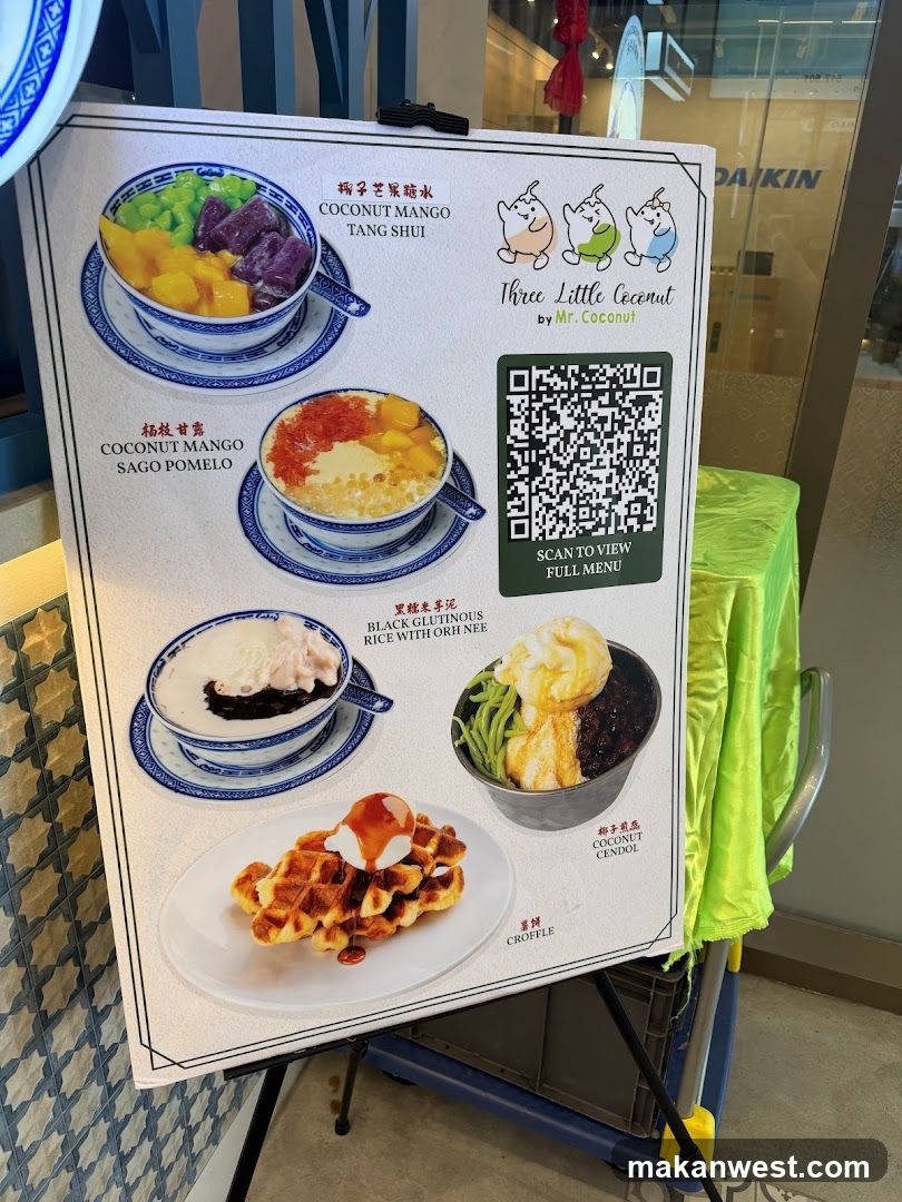 Three Little Coconut by Mr. Coconut Menu Board