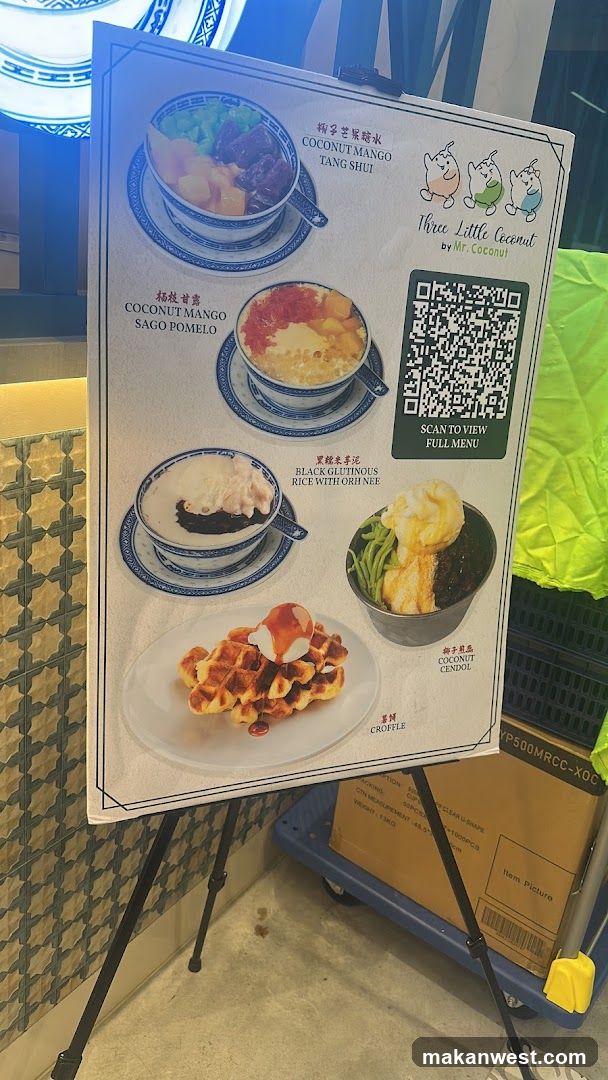 Three Little Coconut Menu Board