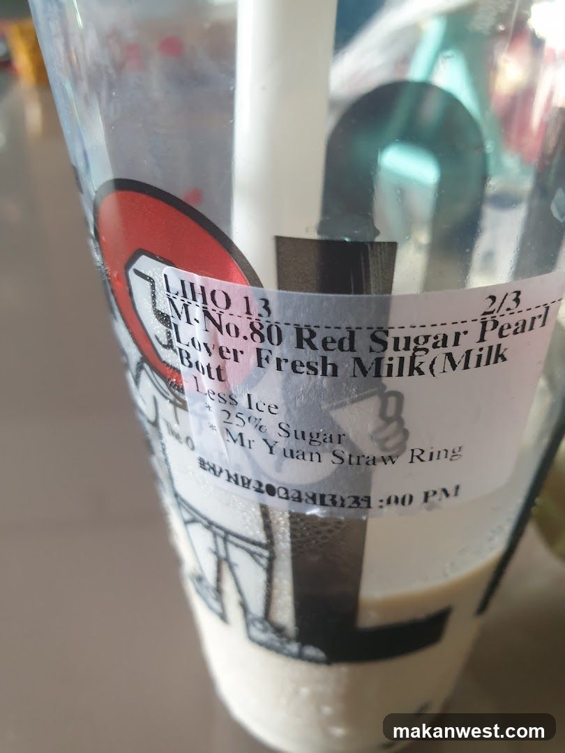 Boba Milk Drink Label