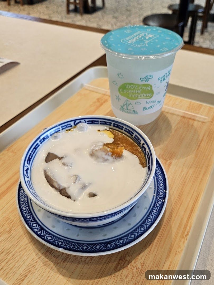 Coconut Drink and Dessert Bowl