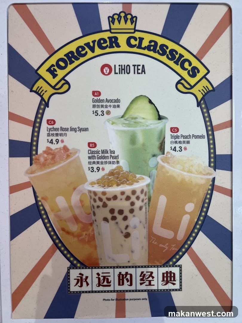 Liho Tea Forever Classics Menu