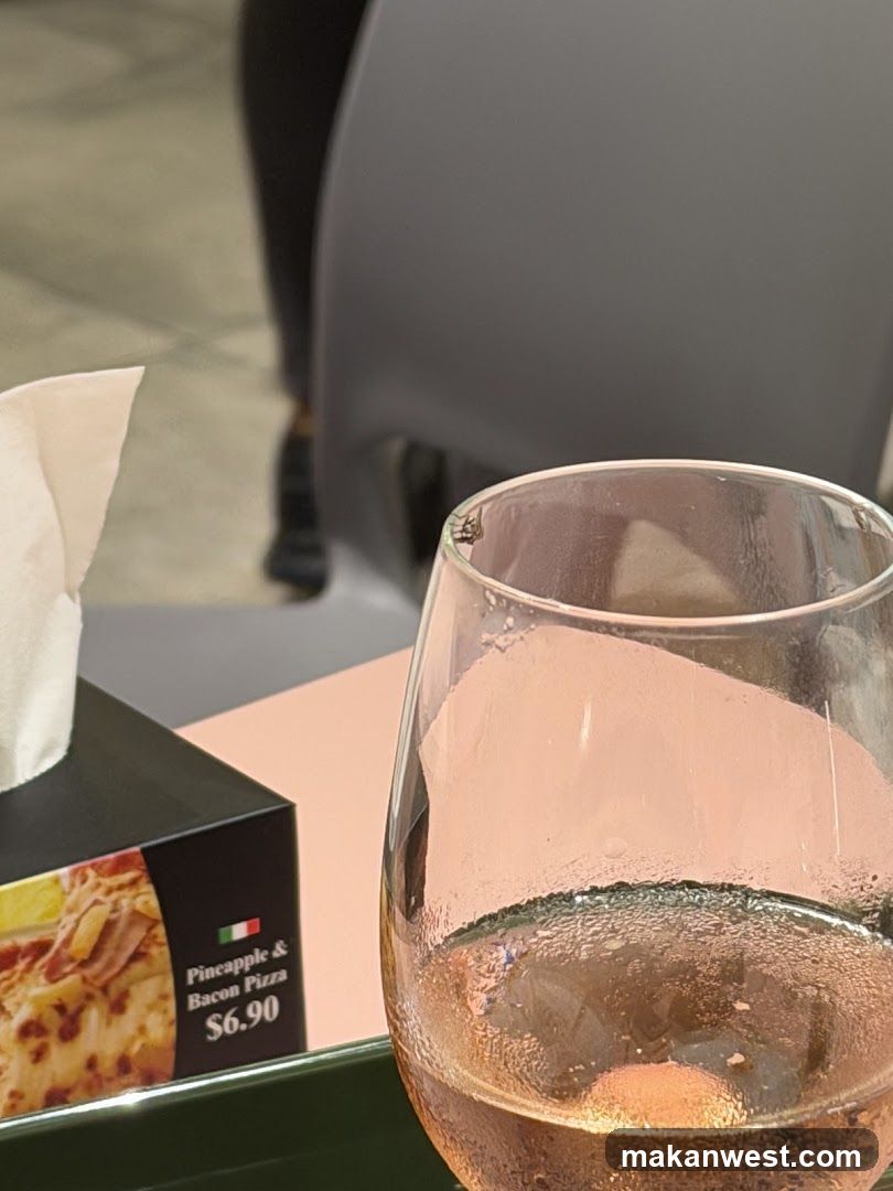 Pizza and Wine at Restaurant