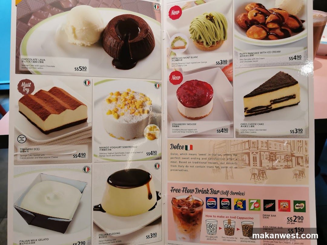 Dessert Menu