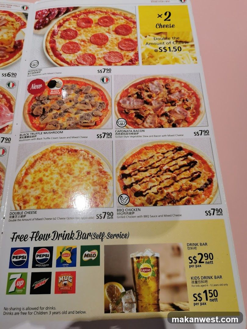 Pizza Menu Page
