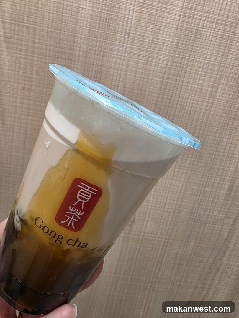 Gong cha bubble tea cup