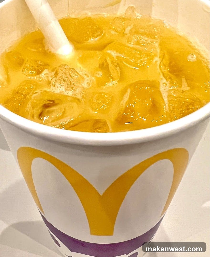 Iced Orange Drink in McDonald's Cup