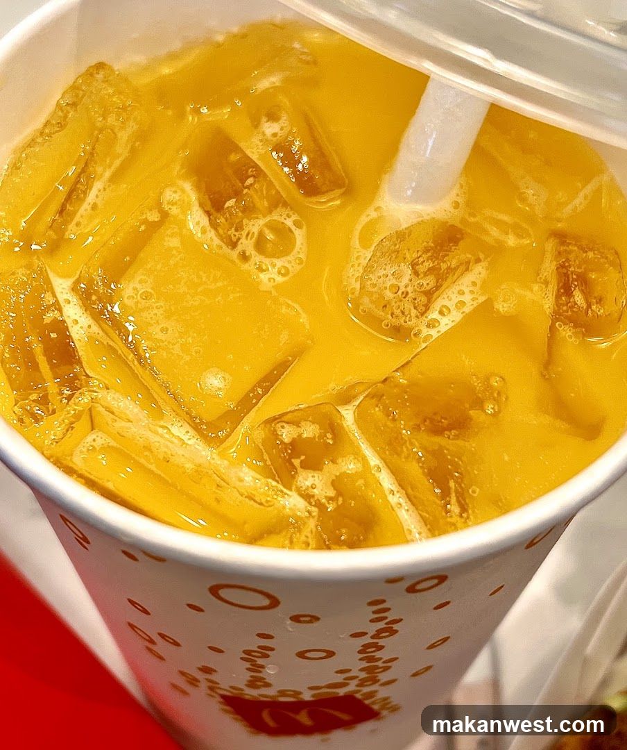 Iced Orange Drink in Cup