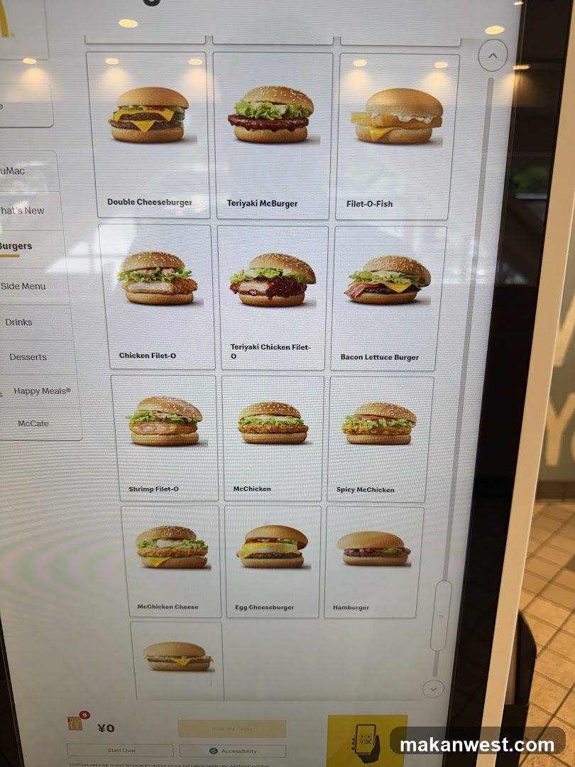 Burger Menu Display