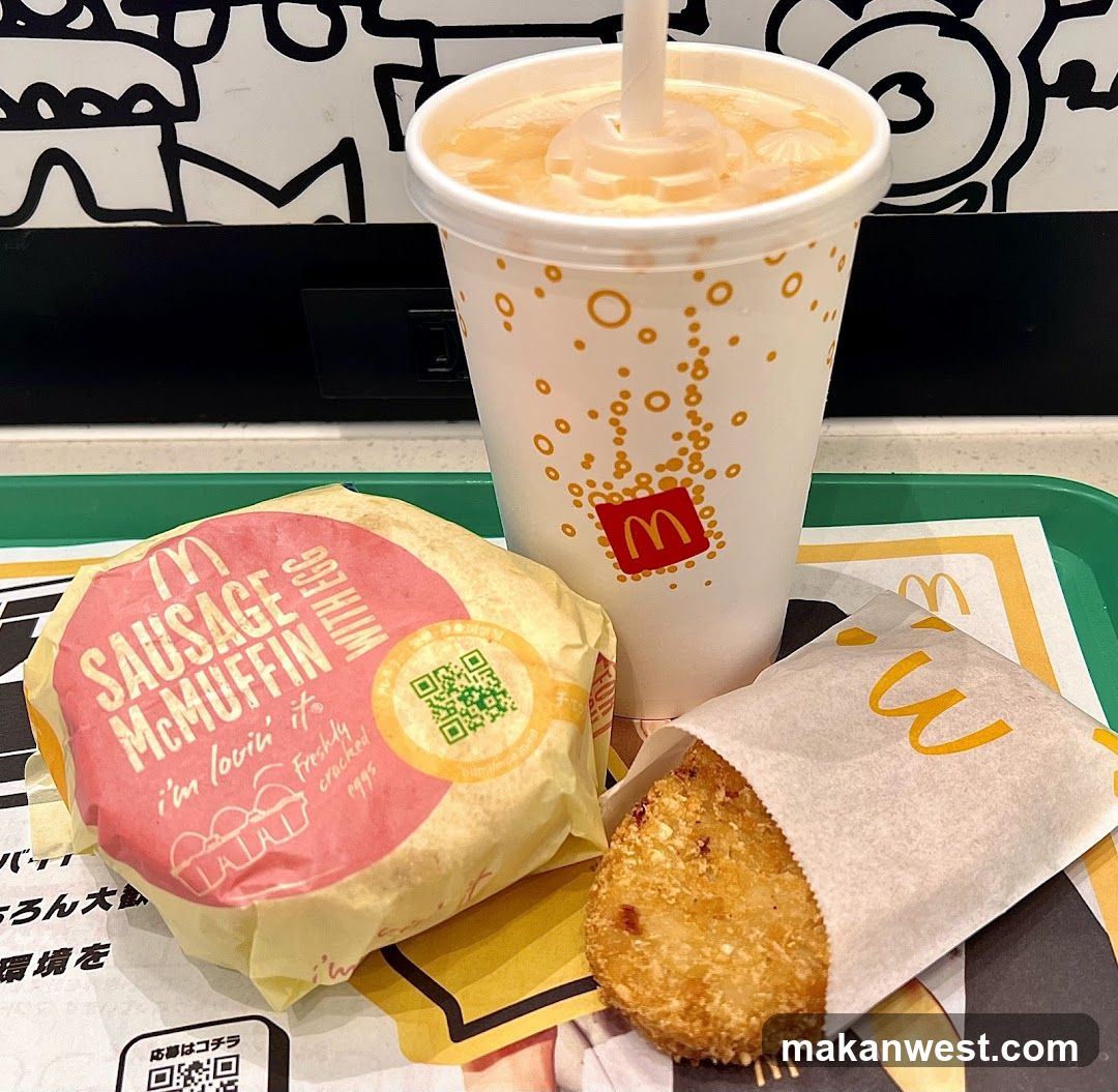 McDonald's Meal with Sausage McMuffin and Fries