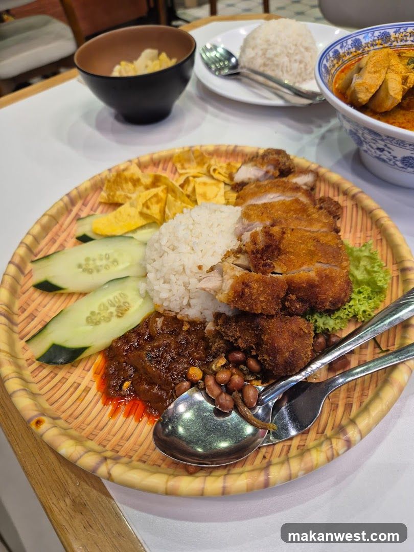 Nasi Lemak with Fried Chicken