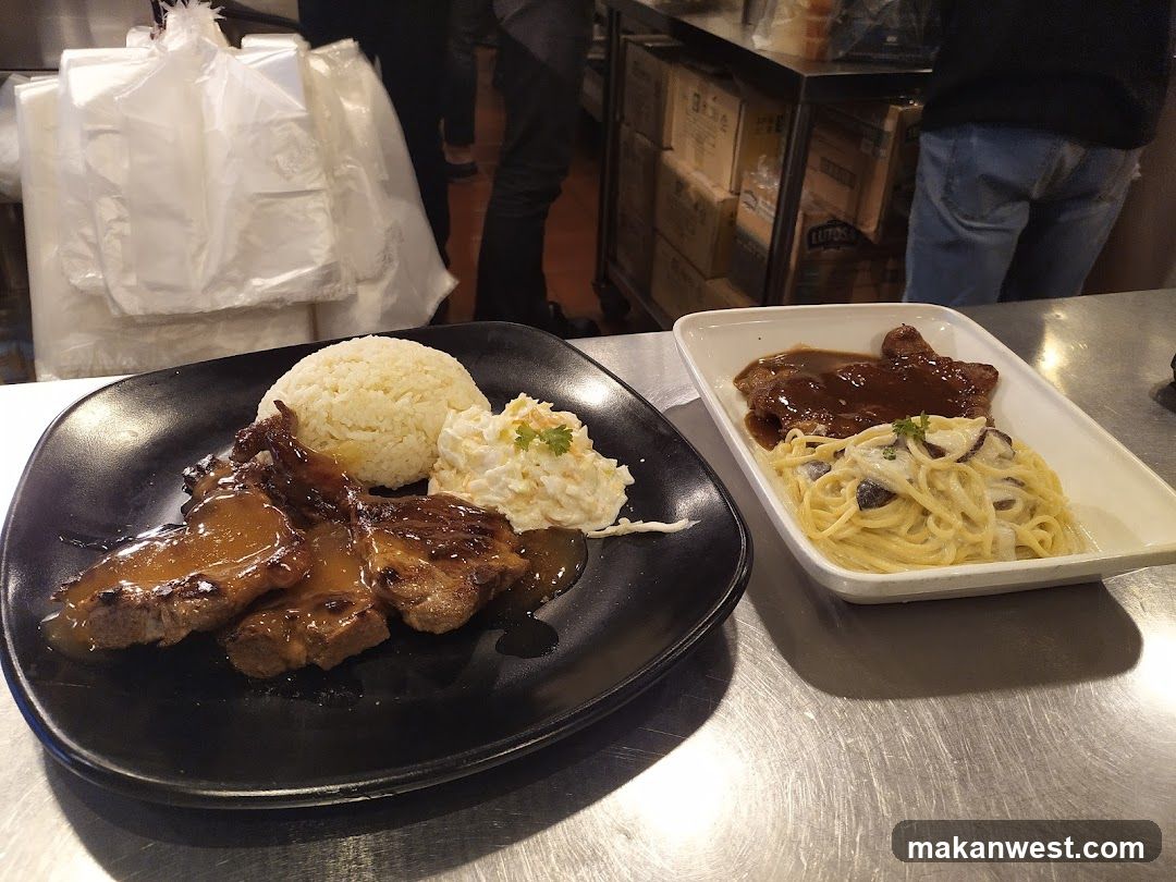 Food on a table in a restaurant
