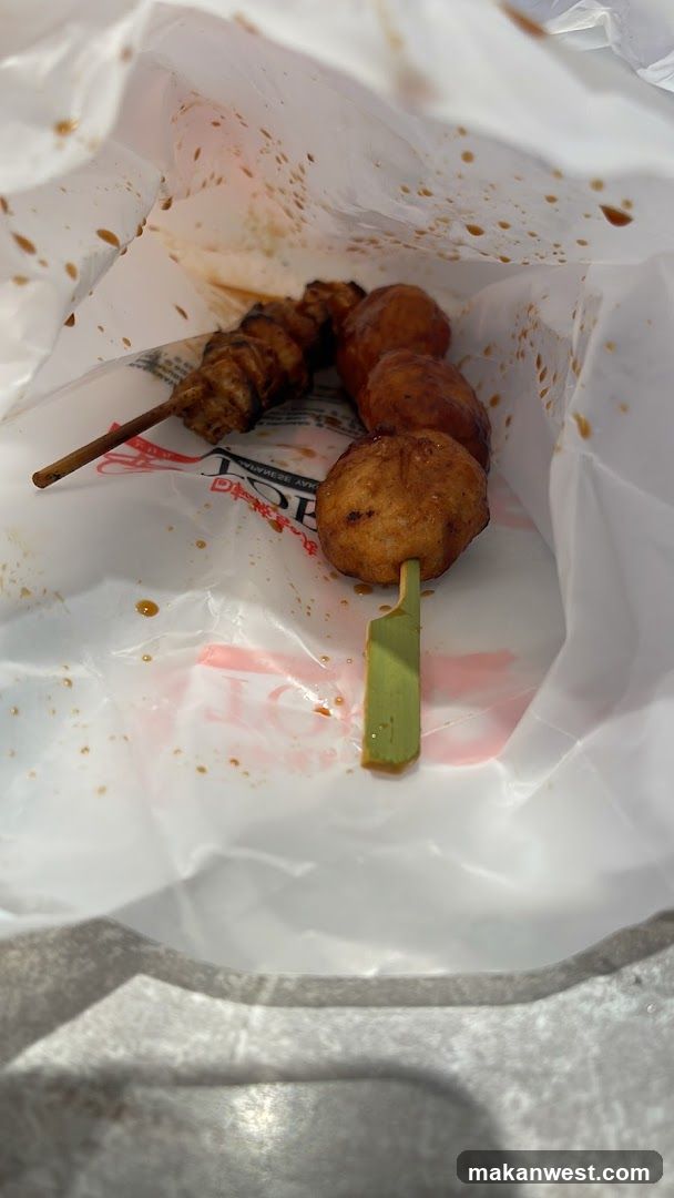 Skewered Food Items in Wrapper