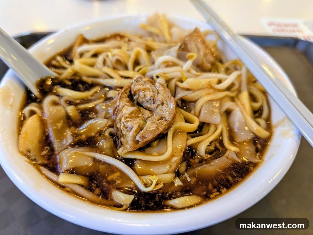 Noodle Bowl with Meatball and Soy Sauce