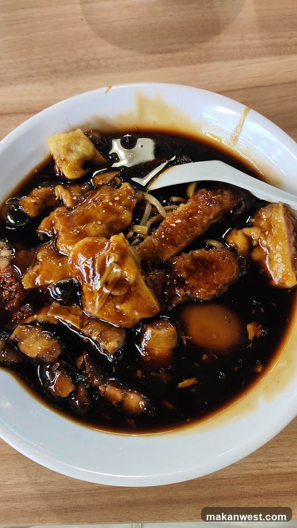 Bowl of Noodles with Tofu and Sauce