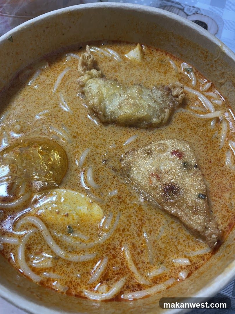 Spicy Noodle Soup with Fried Items