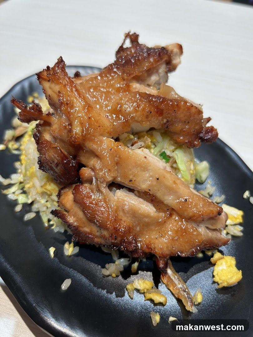 Grilled Chicken Wings with Fried Rice