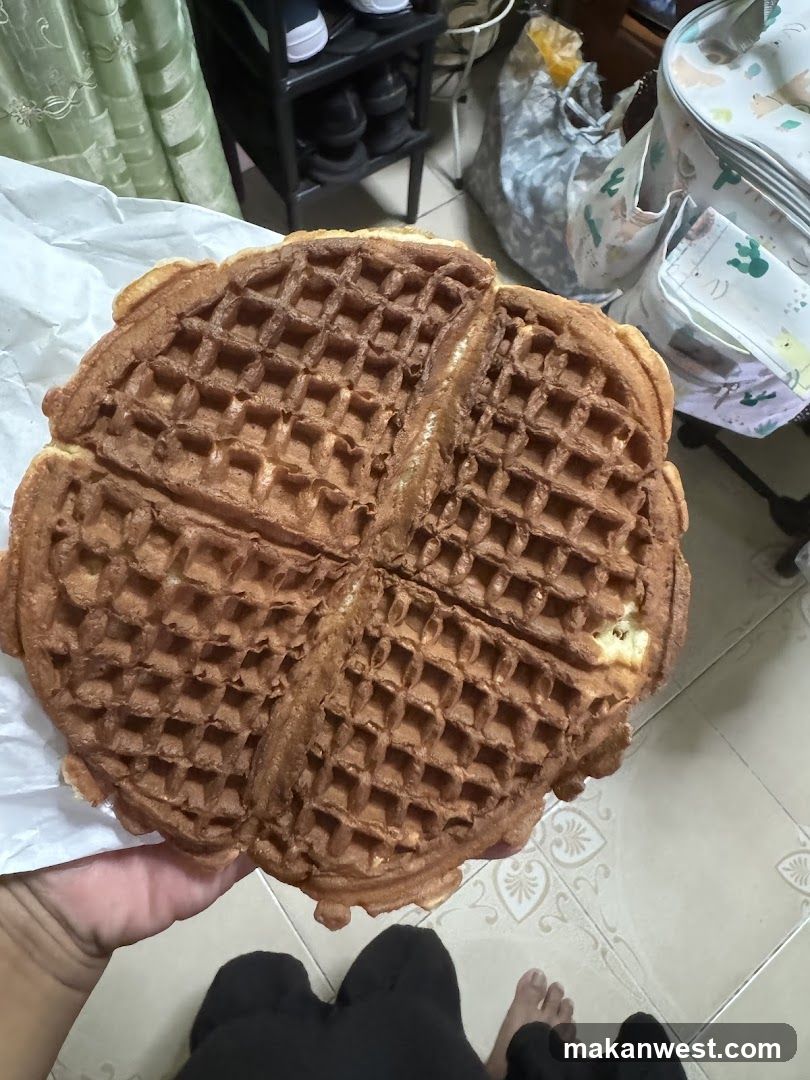 Waffle on a plate