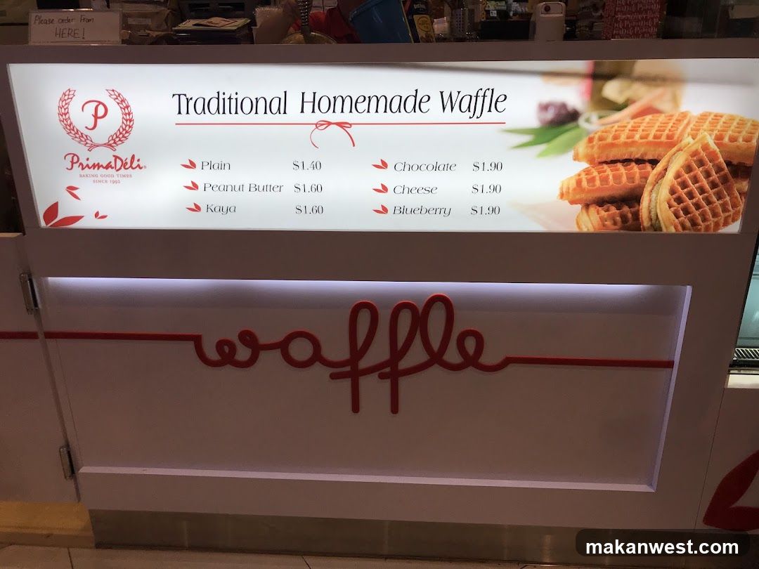 Traditional Homemade Waffle Menu