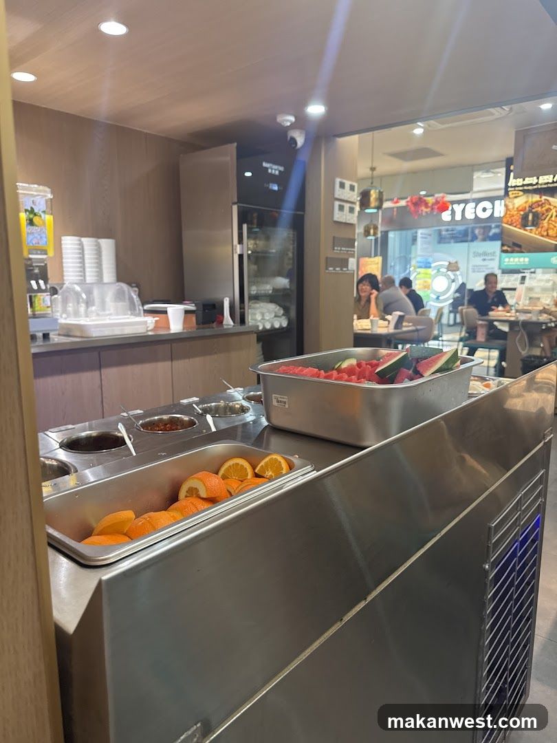 Fruit and Condiment Buffet Station