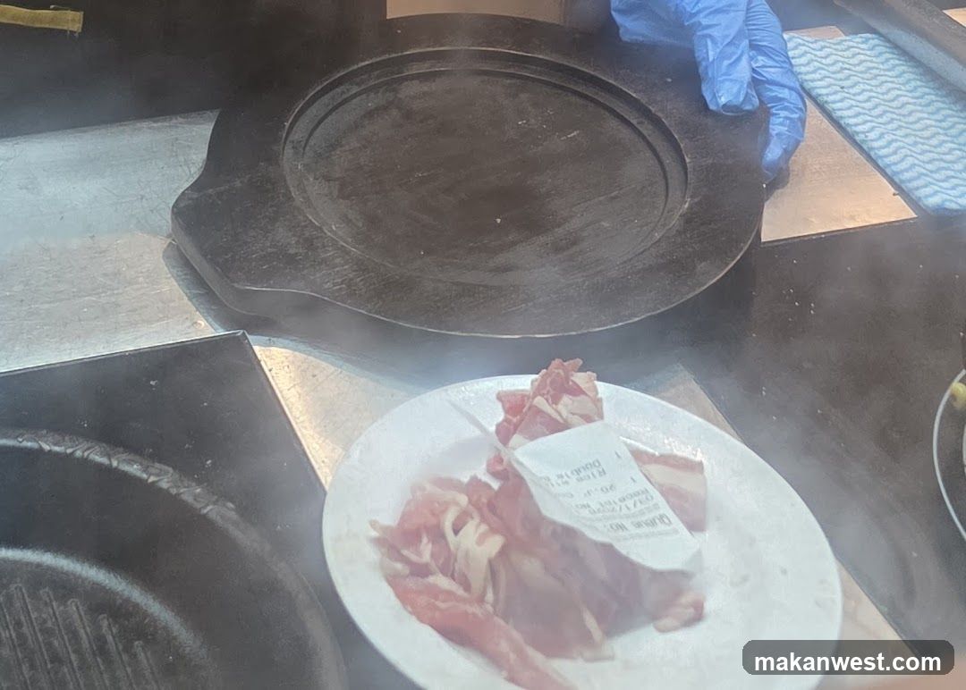 Grill Setup with Raw Meat