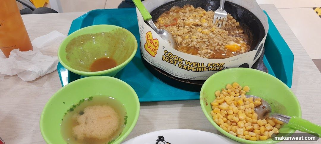 Food Tray with Fried Rice and Side Dishes