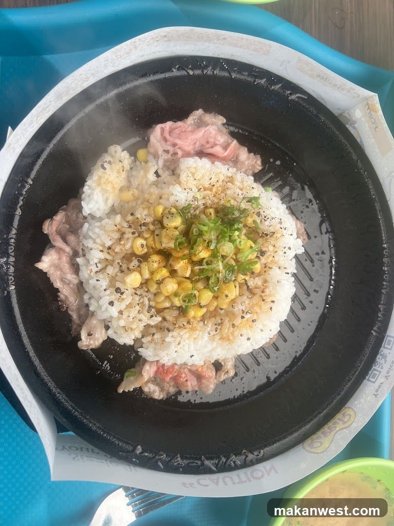 Grilled Rice Bowl with Corn and Meat