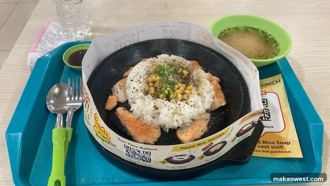 Lunch Tray with Rice Bowl and Miso Soup