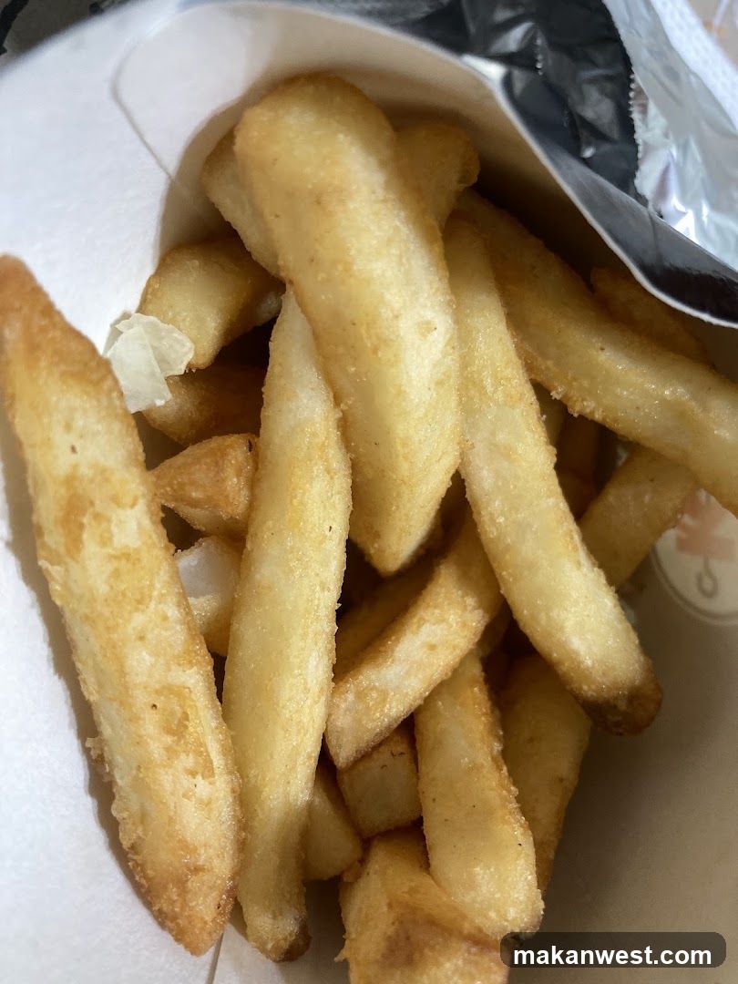 Fries in a paper container