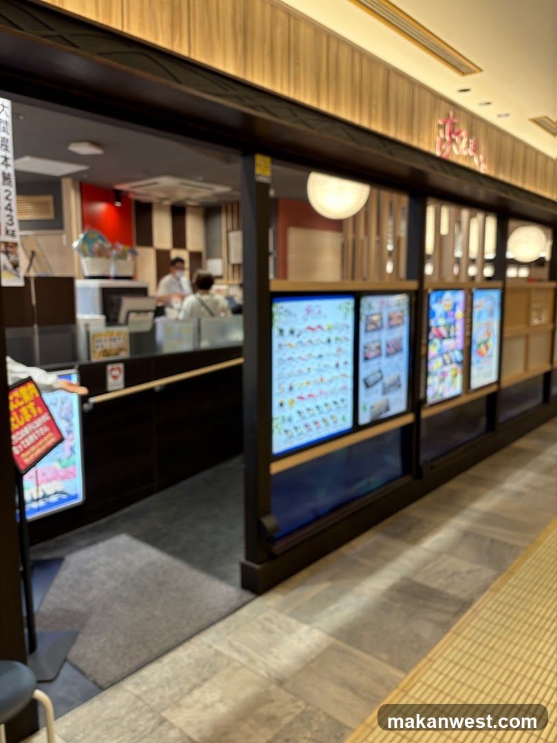 Food stall interior view
