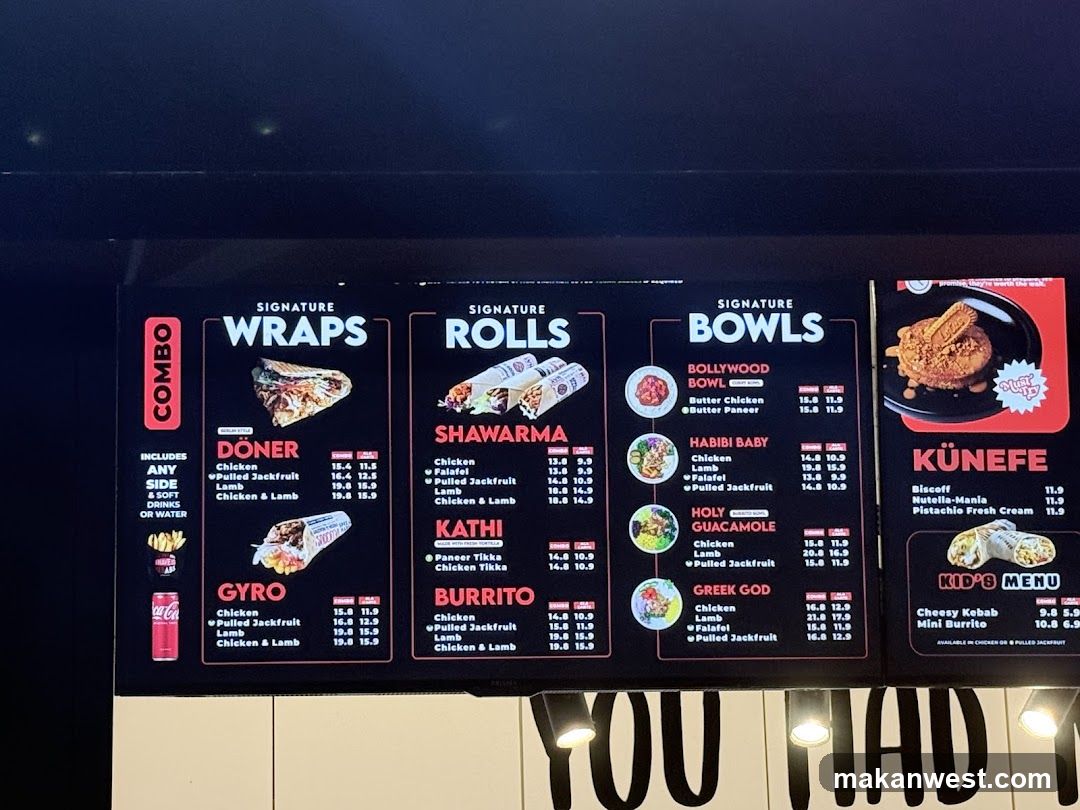 Künefe Menu Board