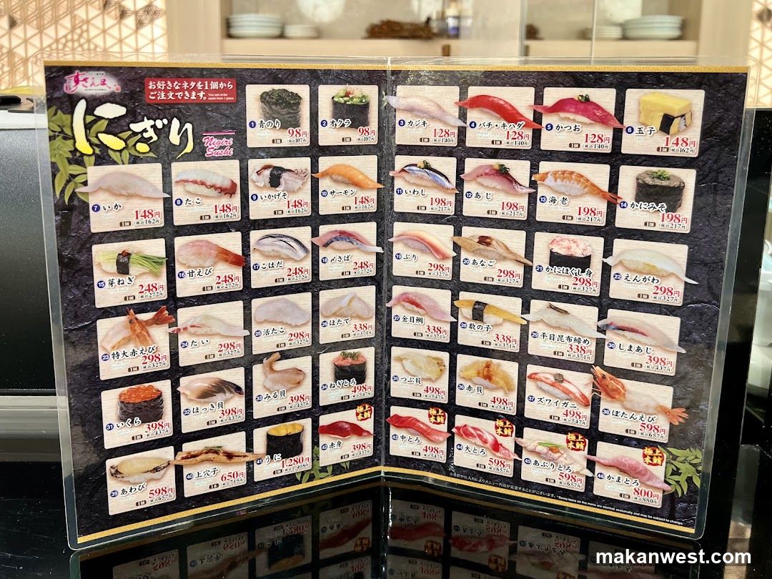 Sushi Menu Board