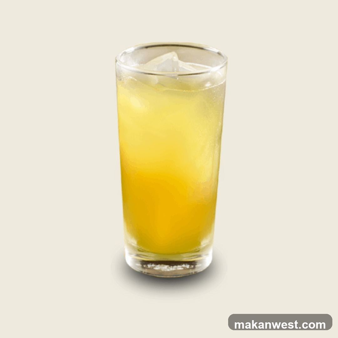 Yellow Iced Drink in Glass