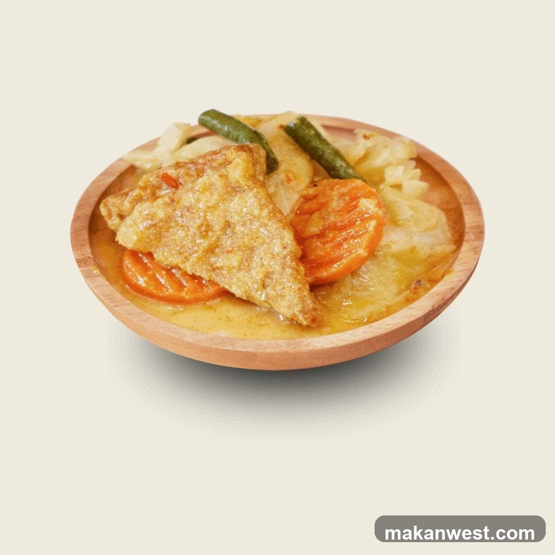 Curry Dish in Wooden Bowl