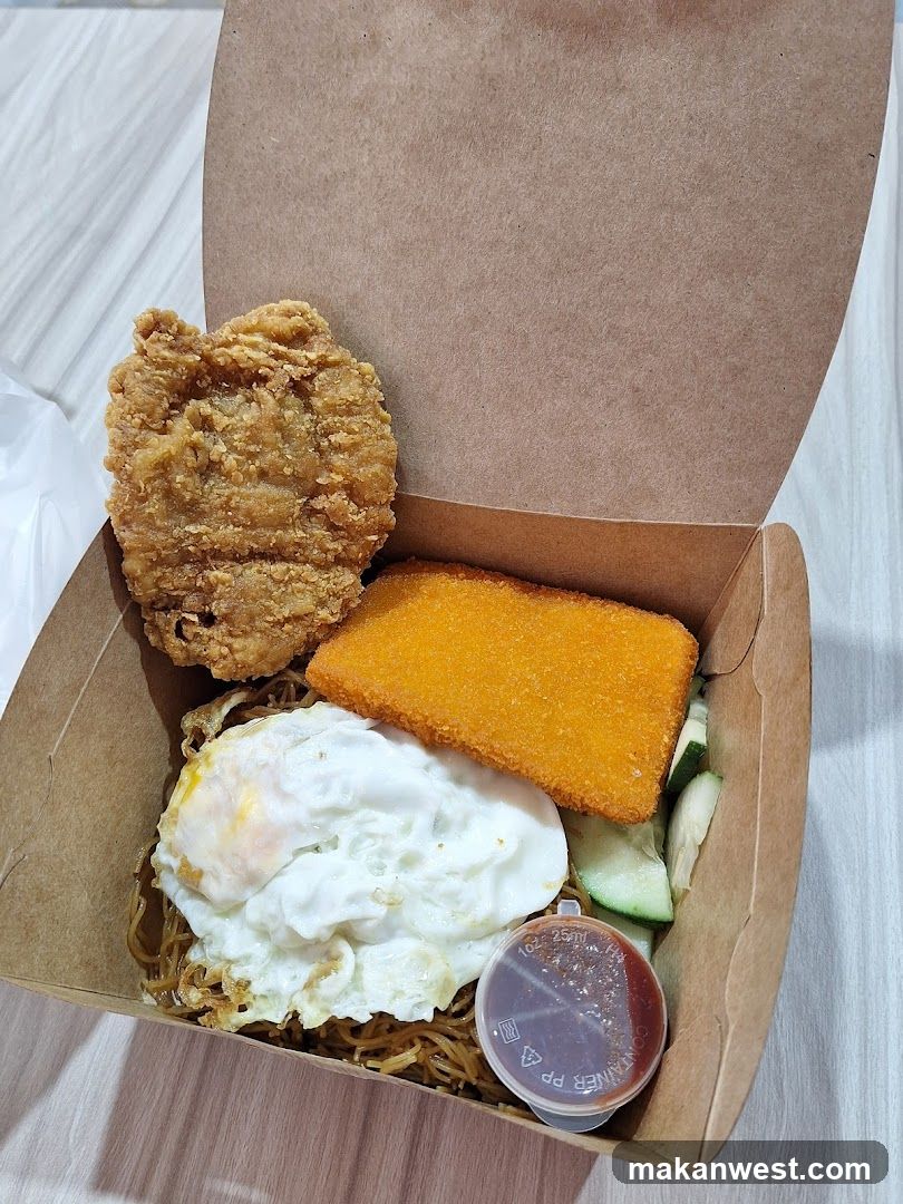 Fried Chicken and Noodles Meal