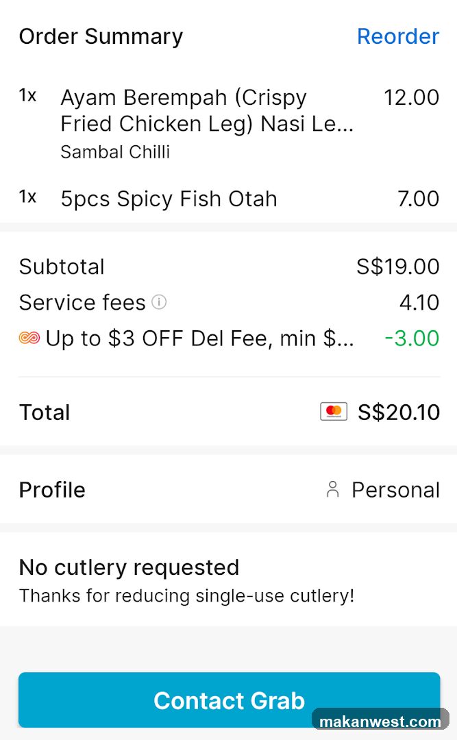 Order Summary Screen