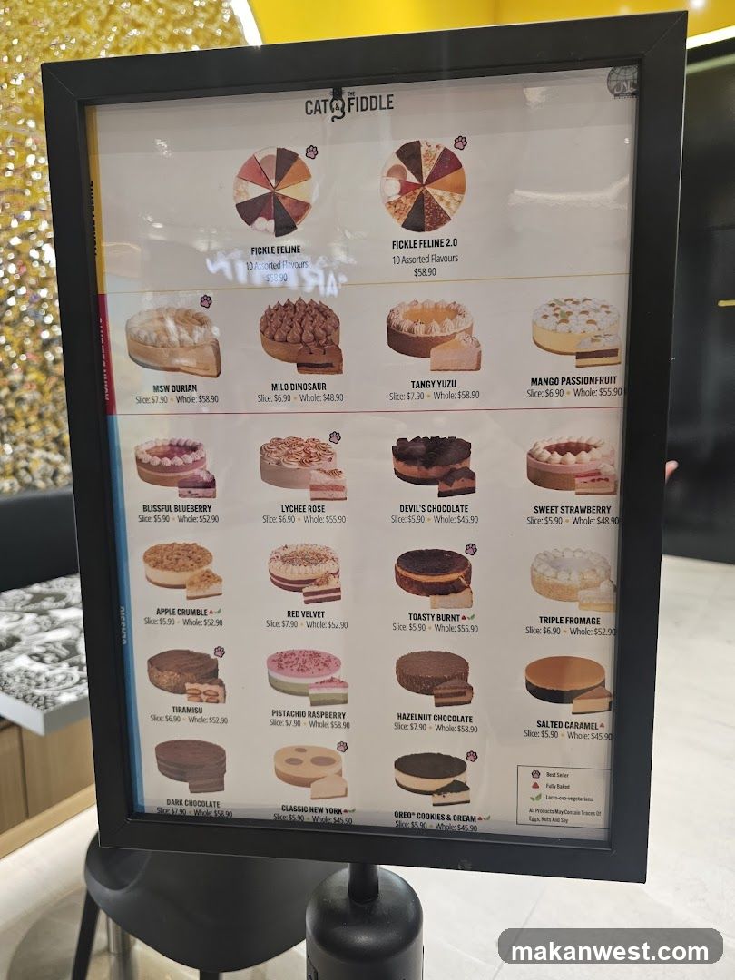 Cats Fiddle Dessert Menu