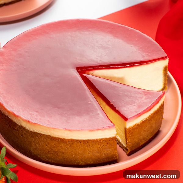 Strawberry Cheesecake with Pink Glaze