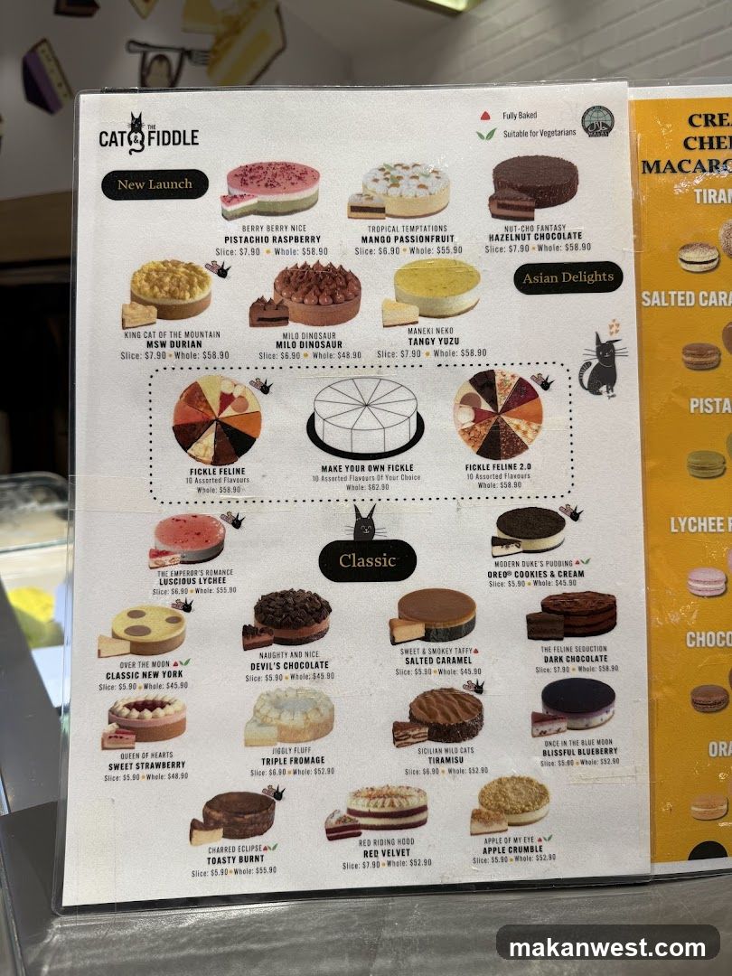 Cat Fiddle Dessert Menu
