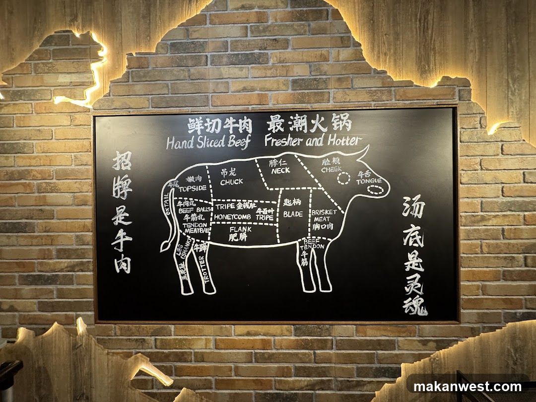 Hand Sliced Beef Hotpot Menu Board