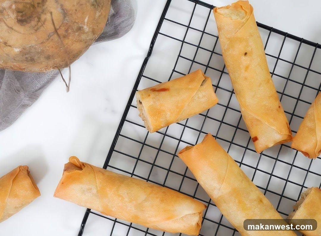 Spring Rolls on Cooling Rack