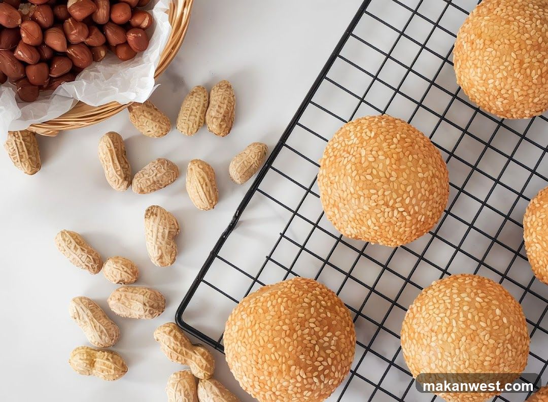 Peanut Butter Cookies with Raw Peanuts