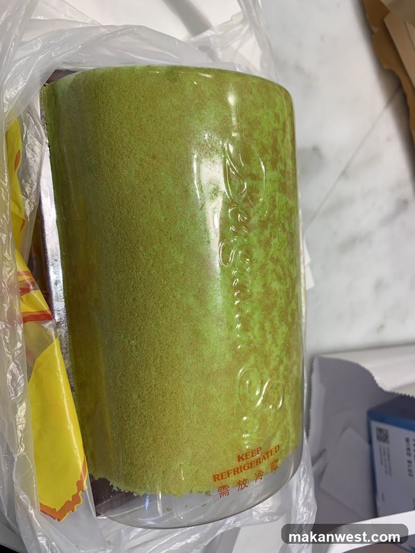 Green Cake Roll in Packaging