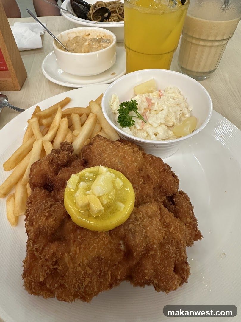 Fried Chicken Meal with Fries and Coleslaw