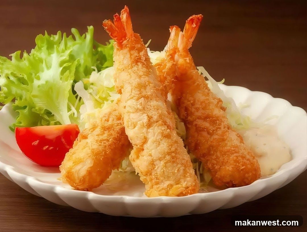 Fried Shrimp with Salad