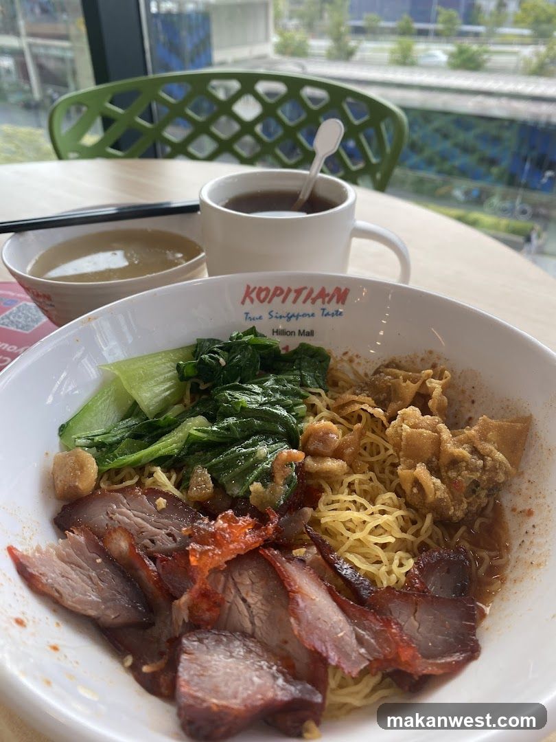 Kopiam Noodle Bowl with Char Siu and Greens