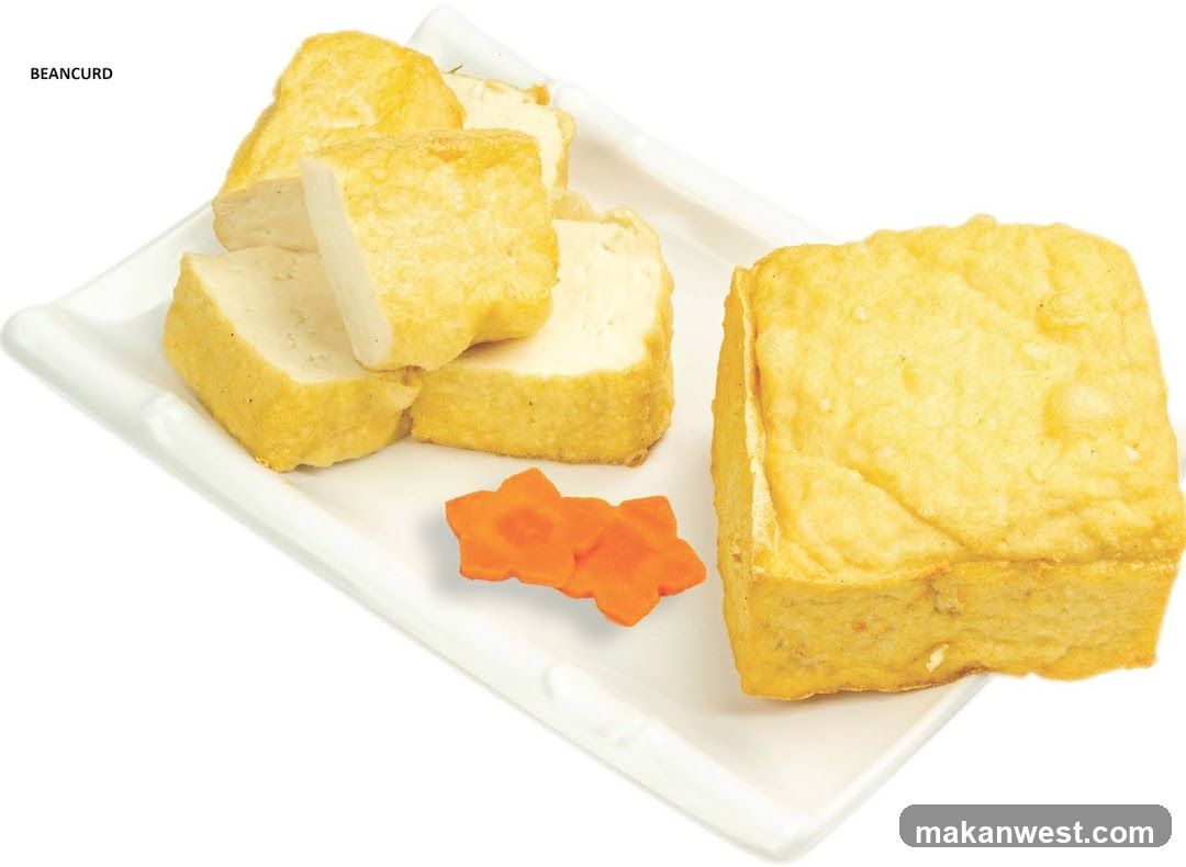 Fried Tofu with Carrot Garnish