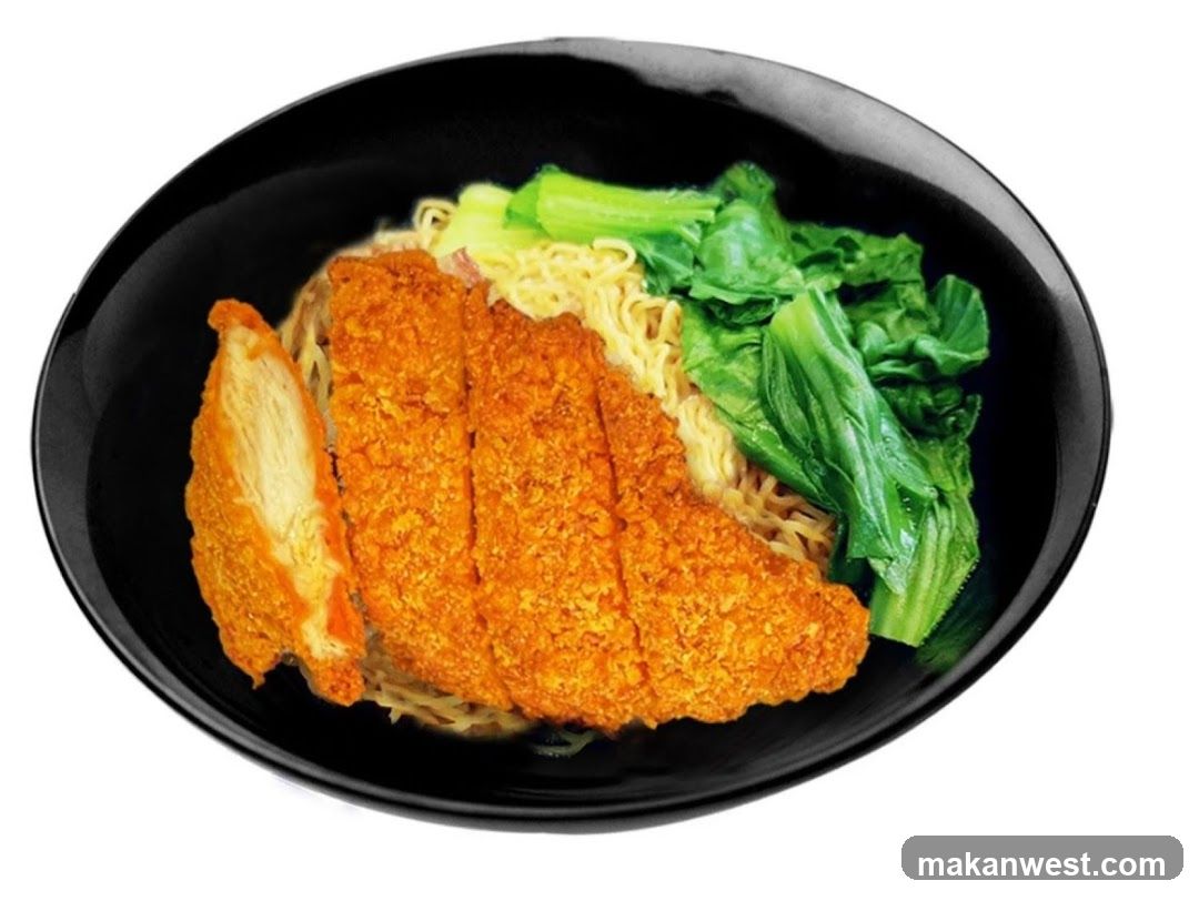 Katsu Noodles with Greens