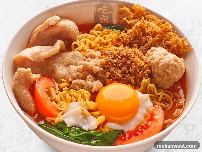 Spicy Ramen Bowl with Egg and Toppings