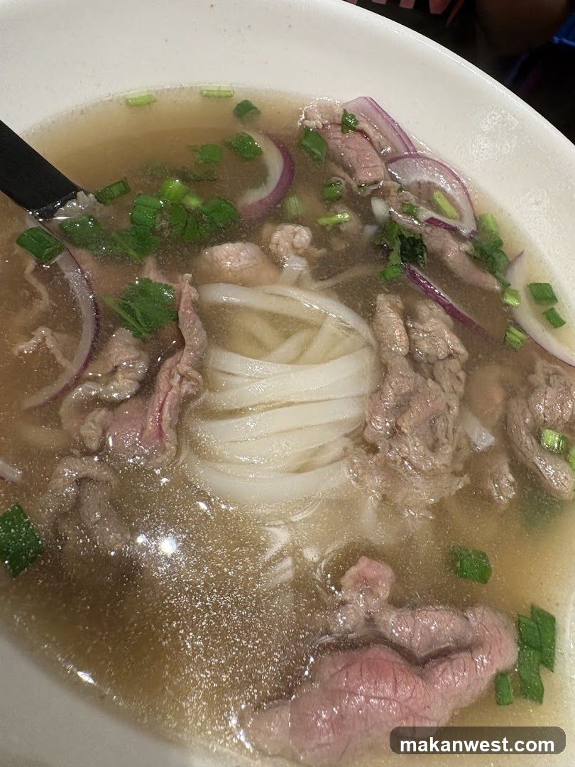 Bowl of Pho with Beef and Noodles